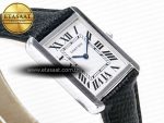 Tank Solo Ladies 33.7mm SS AF 1:1 Best Edition White Dial on Black Leather Strap Ronda Quartz - Görsel 7