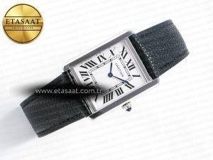 Tank Solo Ladies 33.7mm SS AF 1:1 Best Edition White Dial on Black Leather Strap Ronda Quartz - Görsel 8