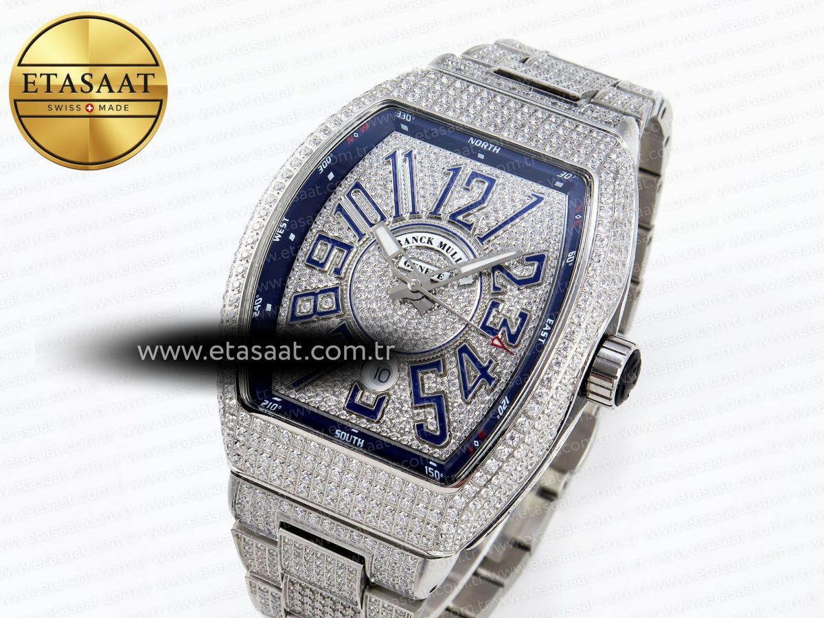 Franck Muller Diamonds Blue Dial on Diamonds A2824 - Görsel 1