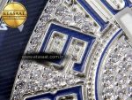 Vanguard SS Full Diamonds ABF Best Edition Diamonds Blue Dial on Diamonds Bracelet A2824 - Görsel 11