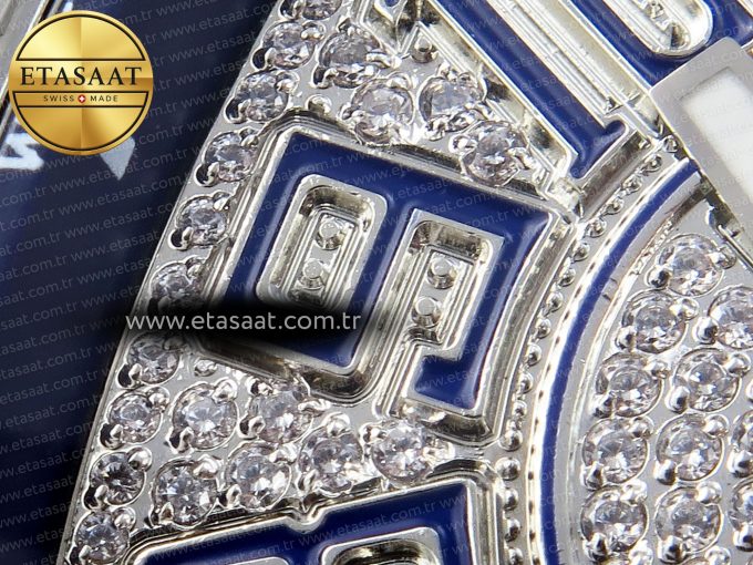 Vanguard SS Full Diamonds ABF Best Edition Diamonds Blue Dial on Diamonds Bracelet A2824 - Görsel 11