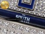 Vanguard SS Full Diamonds ABF Best Edition Diamonds Blue Dial on Diamonds Bracelet A2824 - Görsel 12