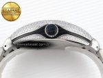 Vanguard SS Full Diamonds ABF Best Edition Diamonds Blue Dial on Diamonds Bracelet A2824 - Görsel 15