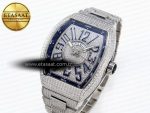 Vanguard SS Full Diamonds ABF Best Edition Diamonds Blue Dial on Diamonds Bracelet A2824 - Görsel 2