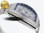 Vanguard SS Full Diamonds ABF Best Edition Diamonds Blue Dial on Diamonds Bracelet A2824 - Görsel 7