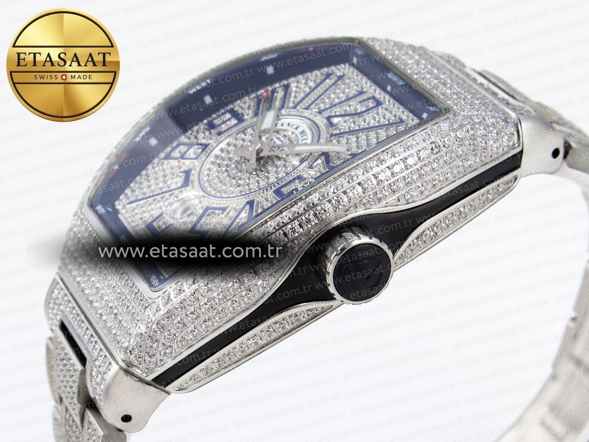 Franck Muller Diamonds Blue Dial on Diamonds A2824 - Görsel 9