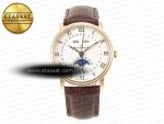 Villeret 6654 SS Complicated Function APSF 1:1 Best Edition White Dial on Leather Strap A6654 - Görsel 3
