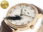 Villeret 6654 SS Complicated Function APSF 1:1 Best Edition White Dial on Leather Strap A6654 - Görsel 6