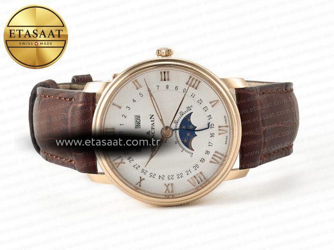 Villeret 6654 SS Complicated Function APSF 1:1 Best Edition White Dial on Leather Strap A6654 - Görsel 9