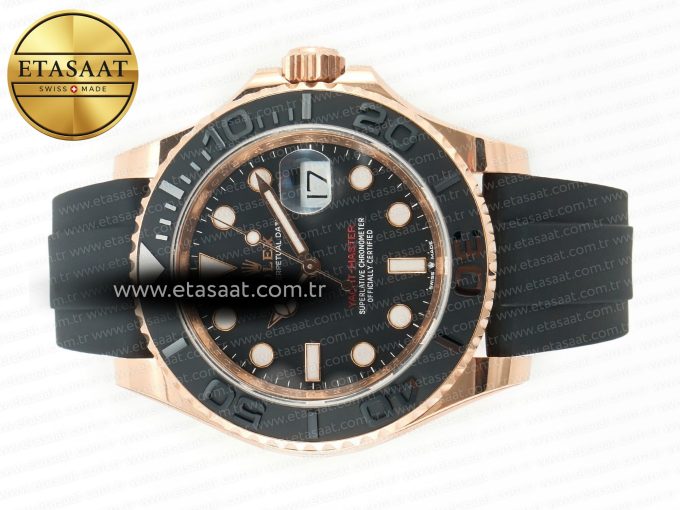 Yacht-Master 126655 ARF RG/Tungsten1:1 Best Edition on Oysterflex Rubber Strap VR3235（Gain Weight ） - Görsel 9